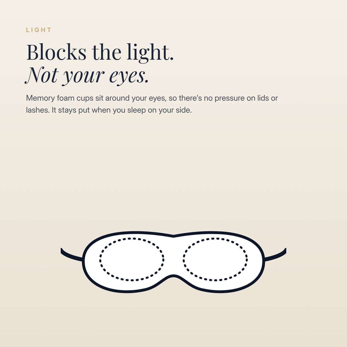 Contoured blackout sleep mask