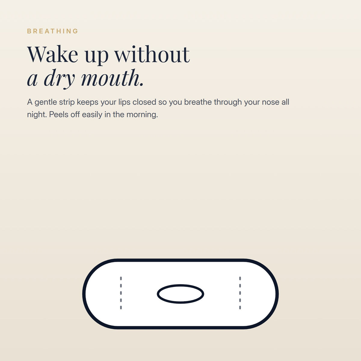 Gentle mouth tape strip