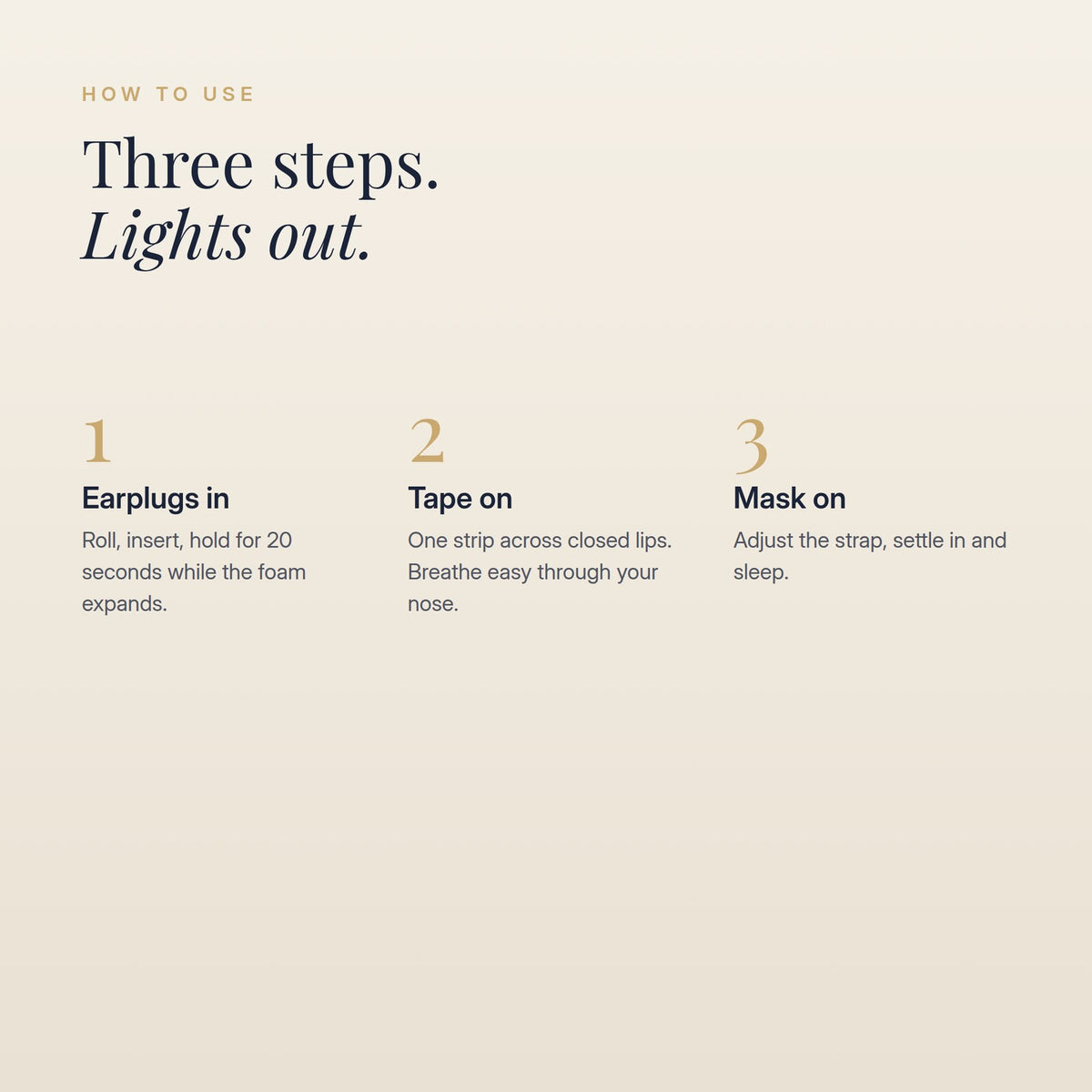 How to use the kit in three steps